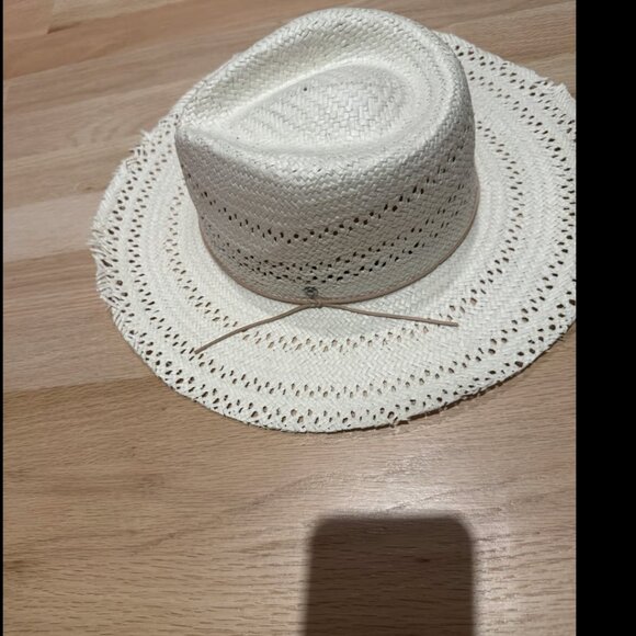 Rag & Bone Elle Perf Fedora Ivory Size M - Picture 2 of 7